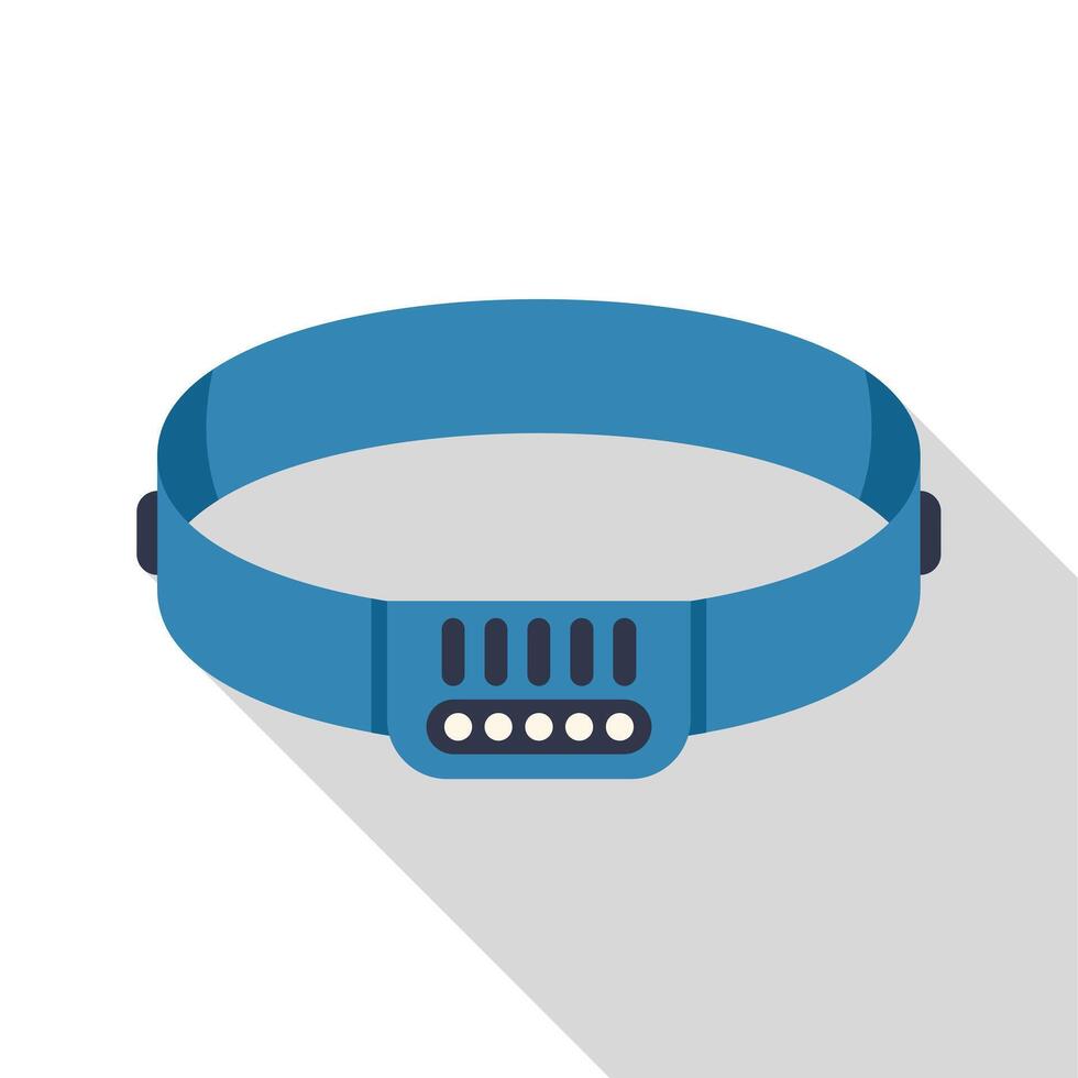 Blue headlamp for working or exploring in the dark vector