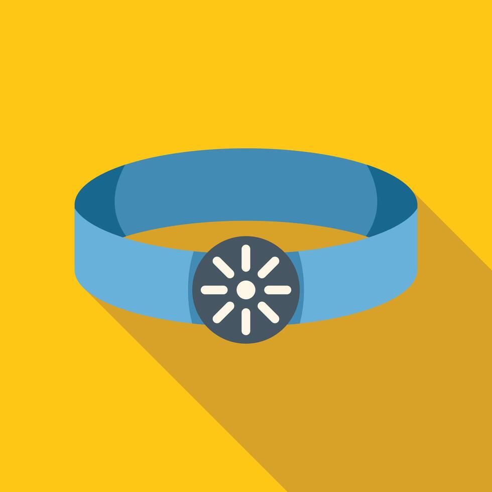 Blue headlamp for working in a dark environment icon vector