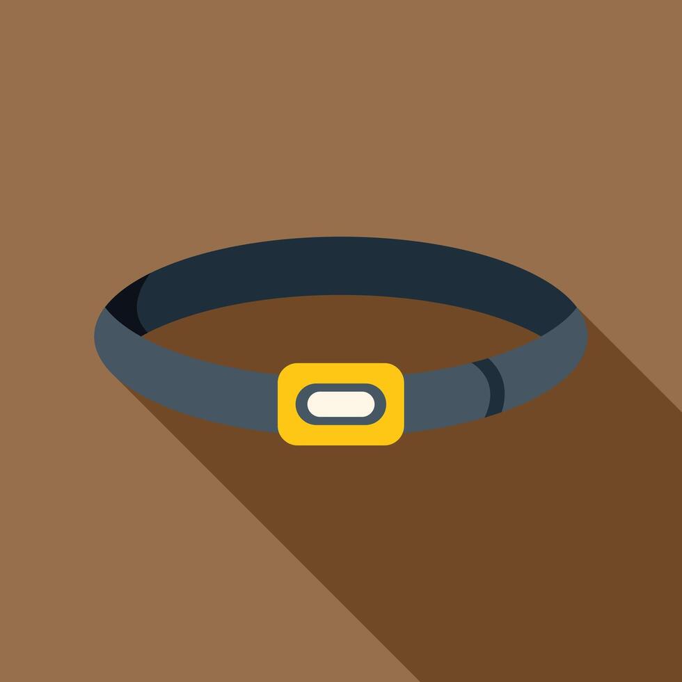 Black belt with yellow square buckle closing a pair of pants vector