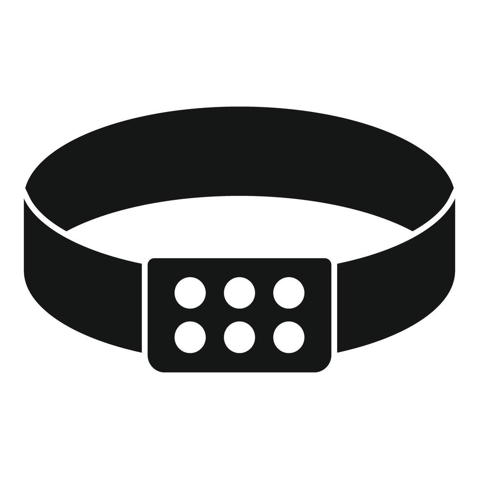 Black fitness tracker with round display showing steps vector