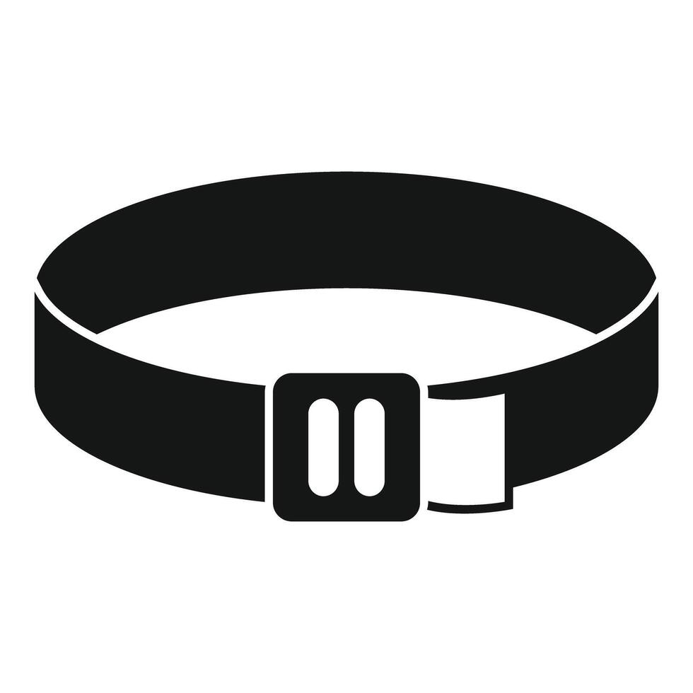 Black belt with metal buckle fastening vector
