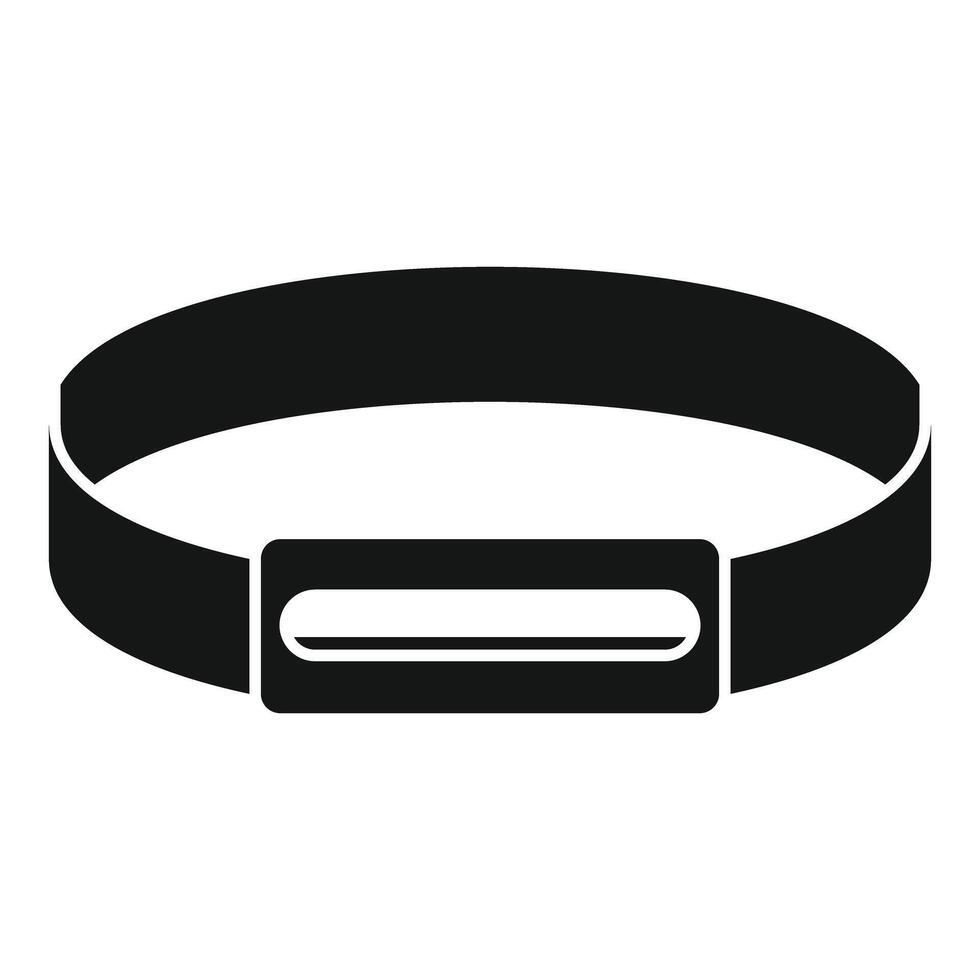 Black smart bracelet for daily activity tracking vector