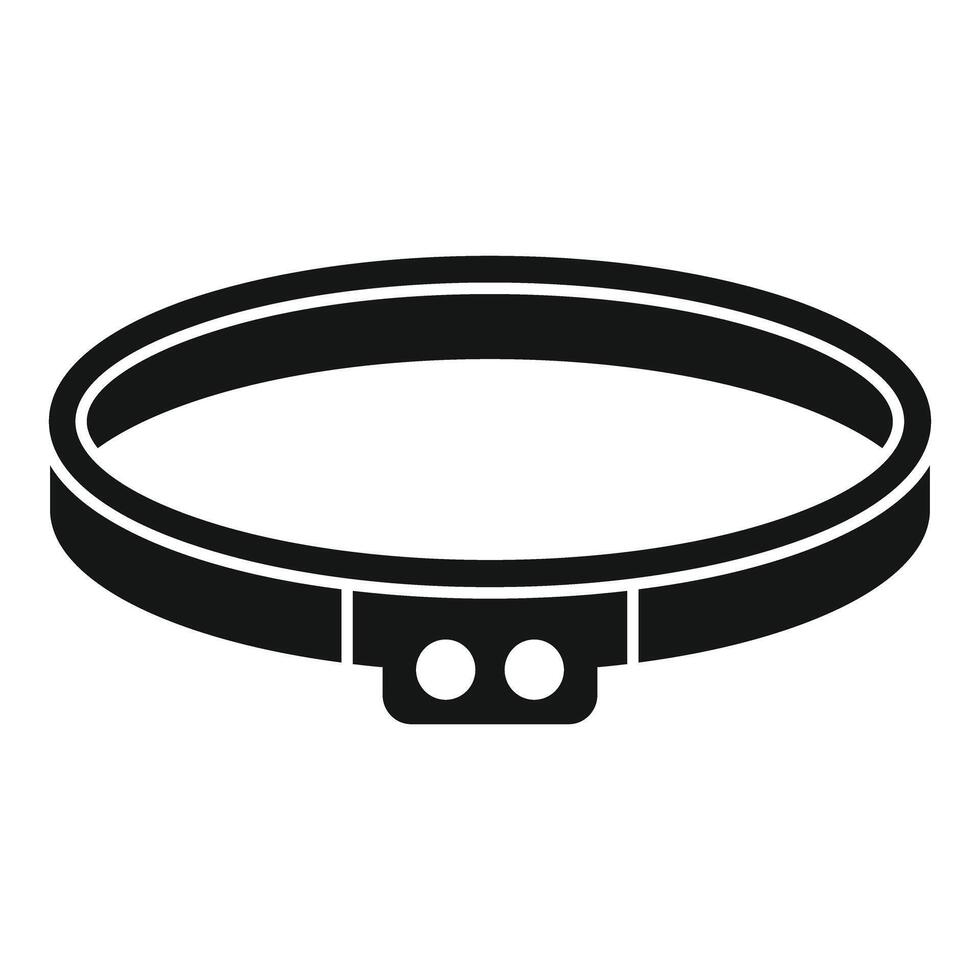 Black headlamp for camping showing light direction vector