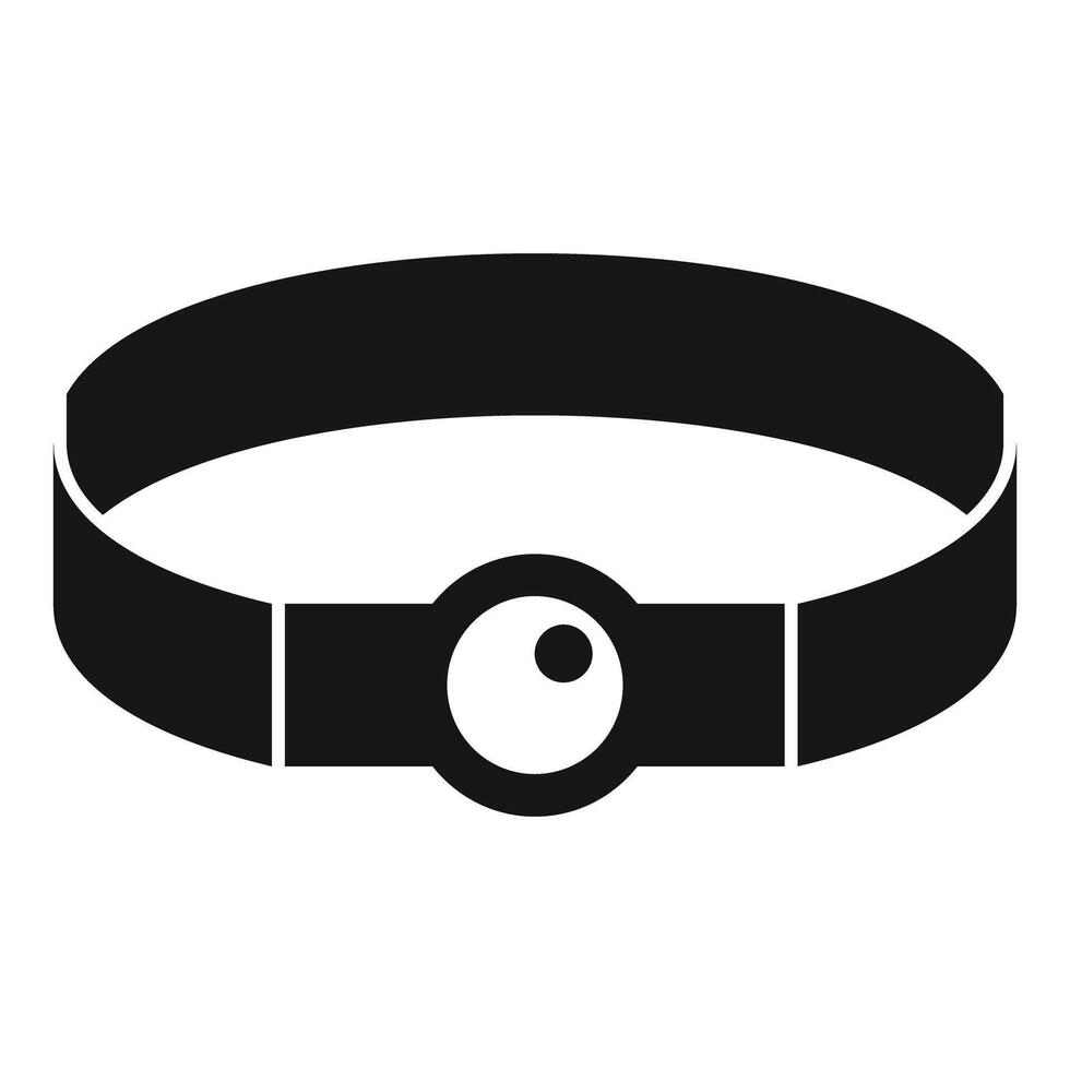 Elastic headlamp flashlight for working in the dark vector