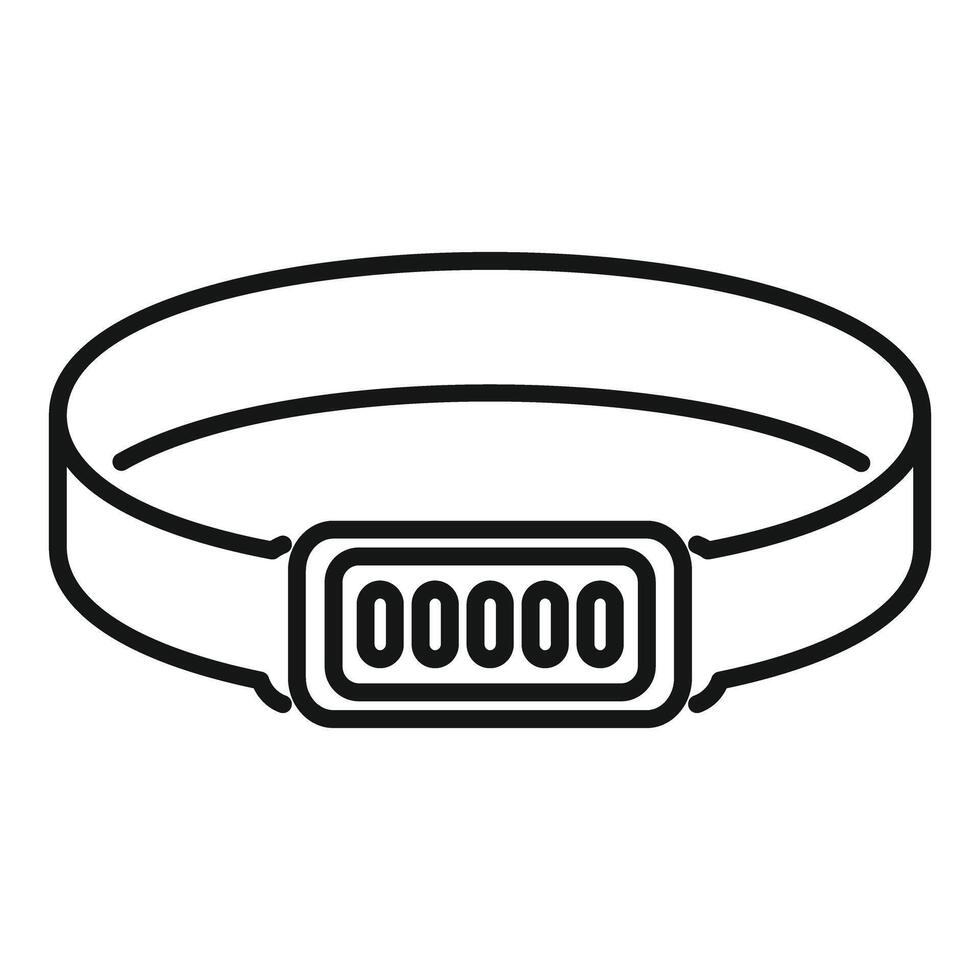 Simple icon of a headlamp showing the battery life vector