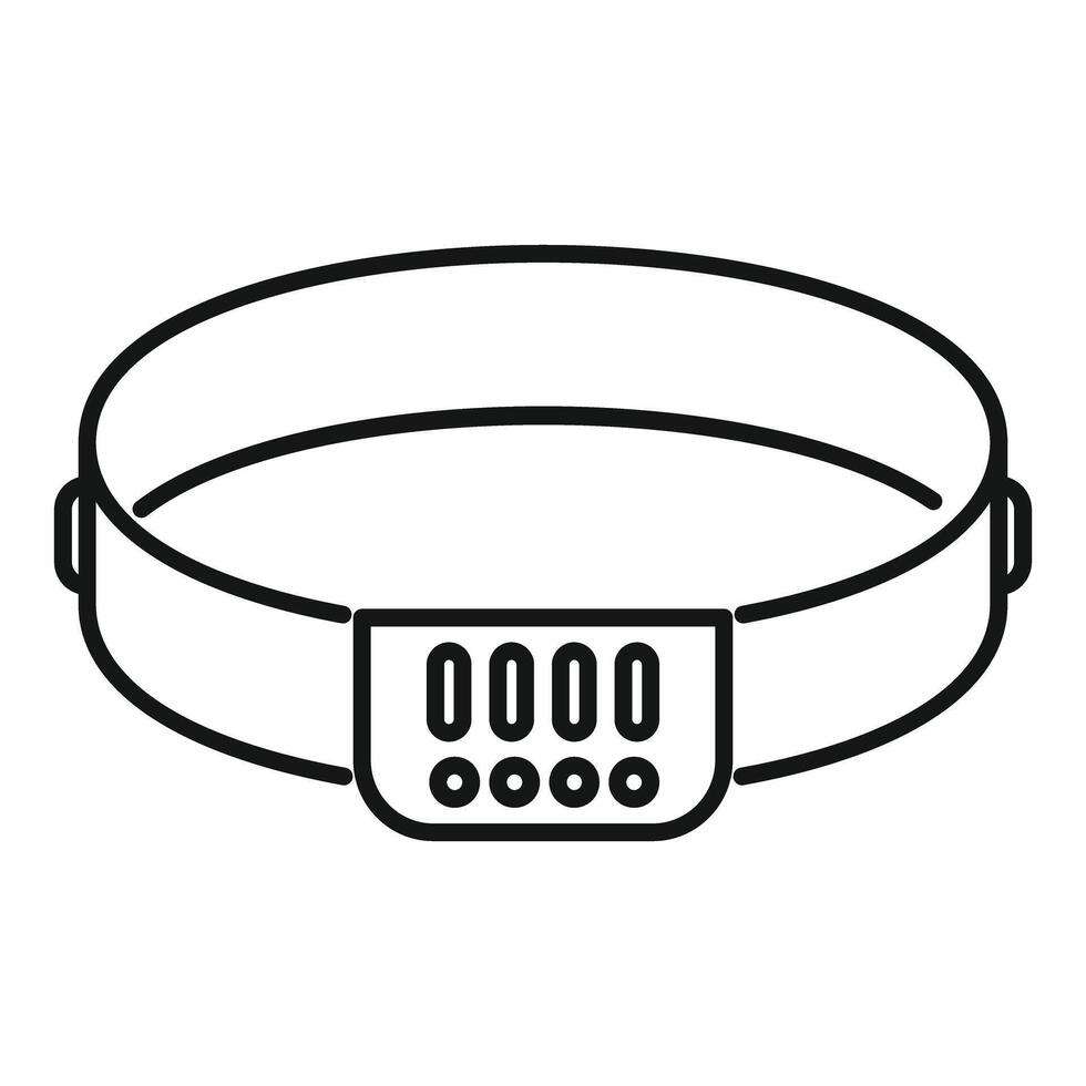 Modern headlamp showing battery indicator icon vector