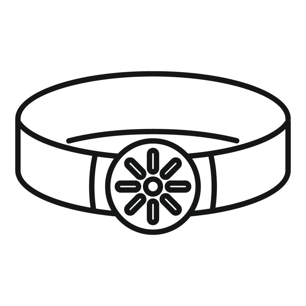 Headlamp showing eight leds for night time adventures vector