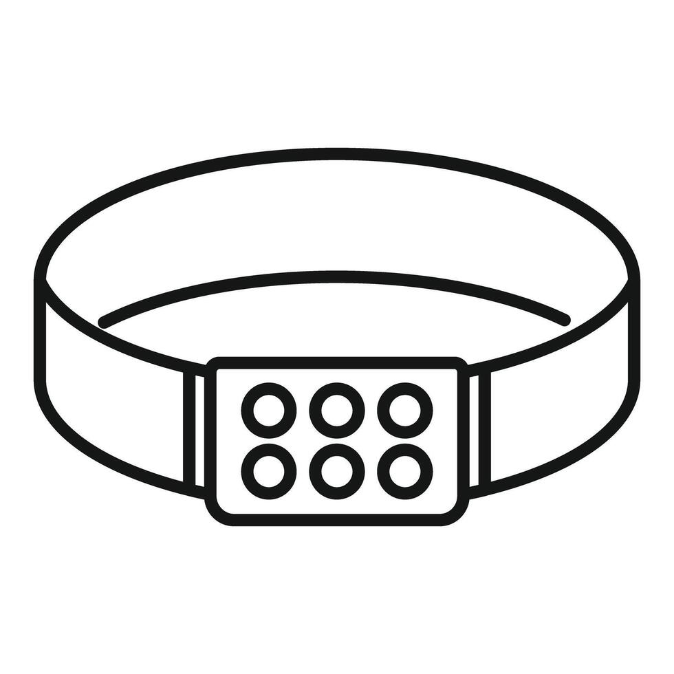 Headlamp flashlight for working in the dark with led lights icon outline vector