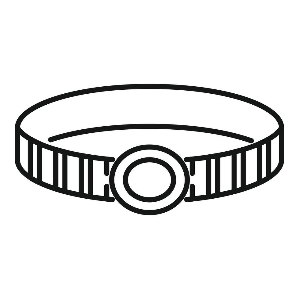 Headlamp flashlight for working in the dark vector