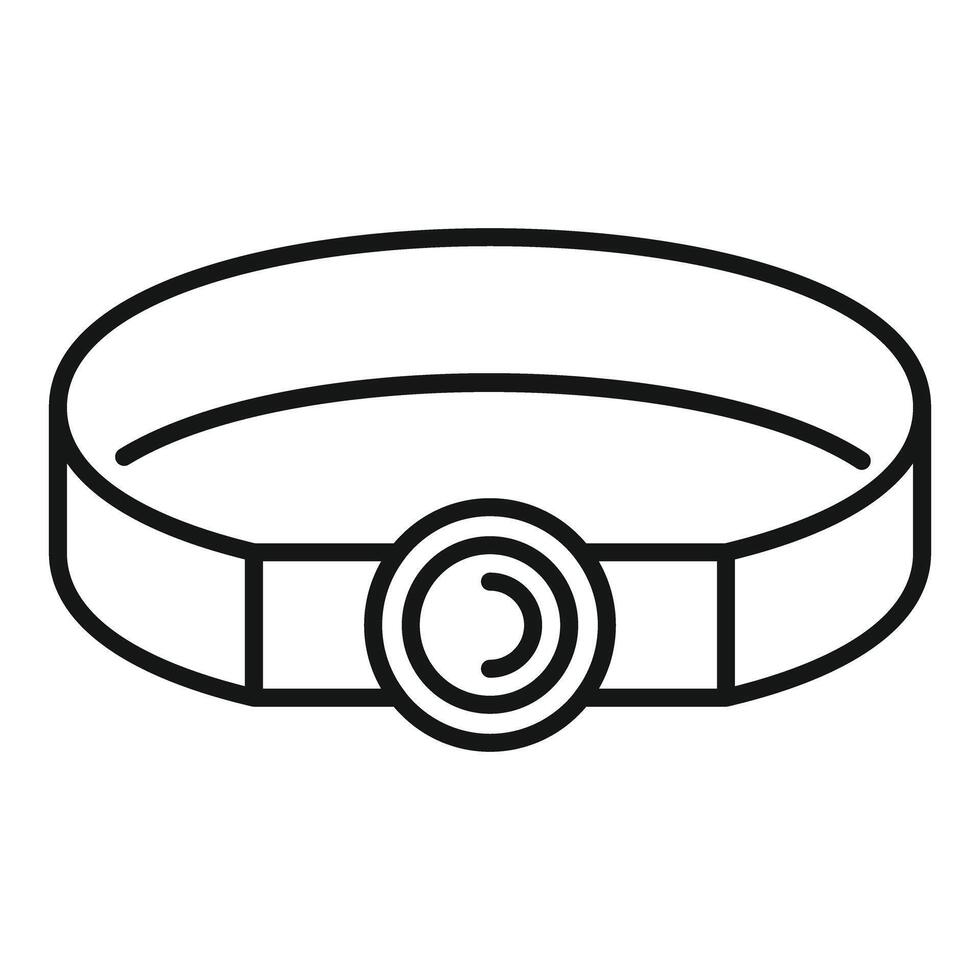 Headlamp providing light for working in the dark vector