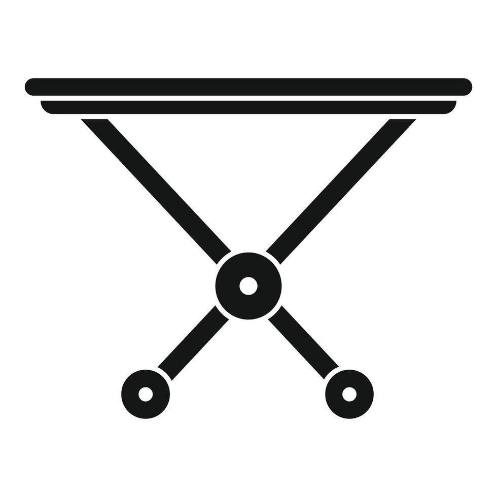 Folding camping table standing on white background vector