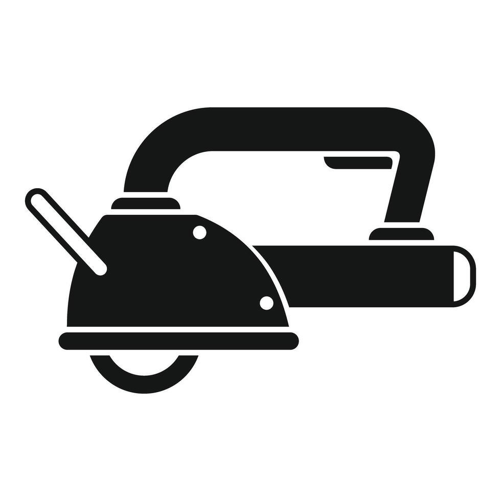 Angle grinder cutting machine using for cutting metal icon vector