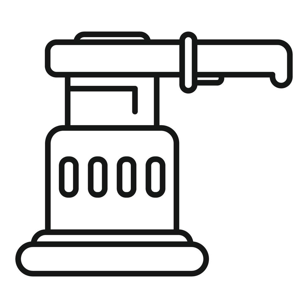 Electric belt sander icon, outline style vector