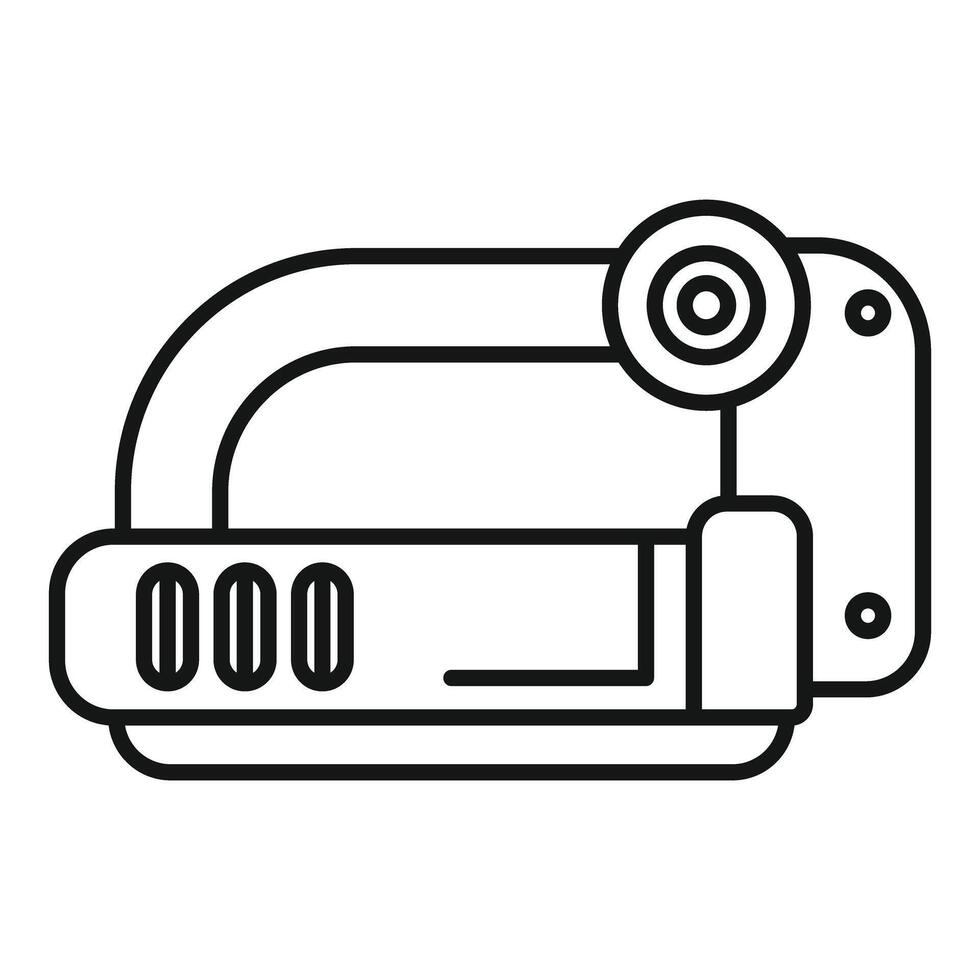 Electric stapler machine for binding documents icon vector