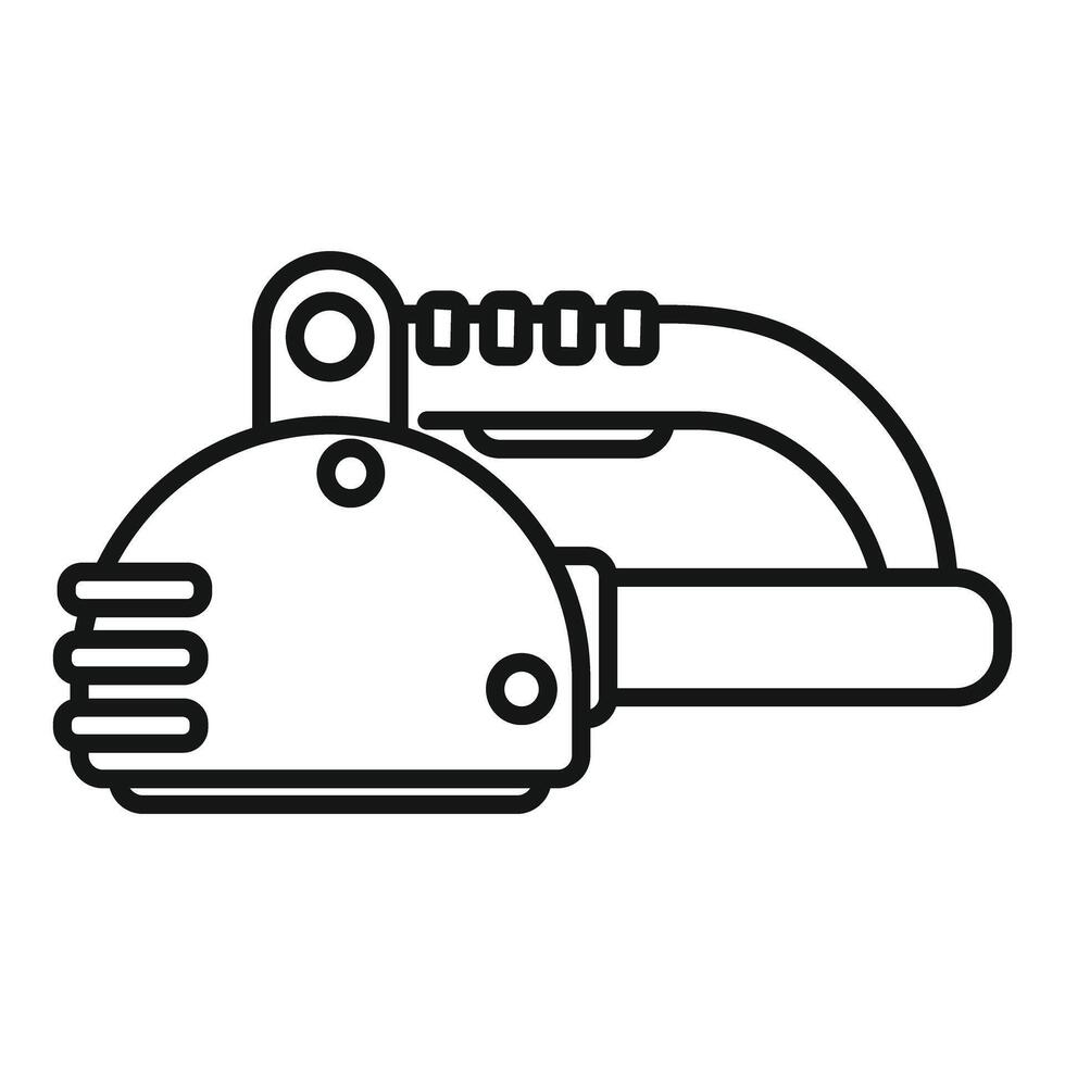 Electric hand planer tool for woodworking on white background vector