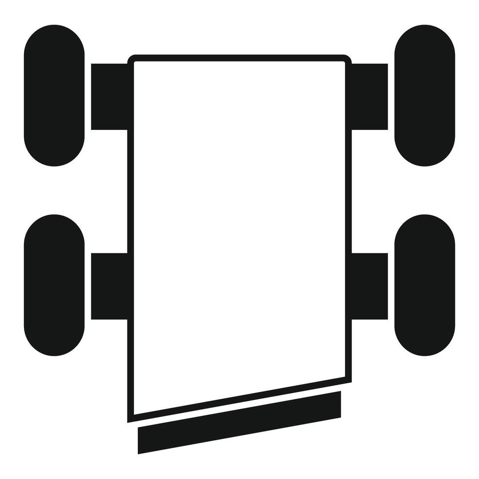 Electric car chassis platform with wheels for future self driving automobile vector