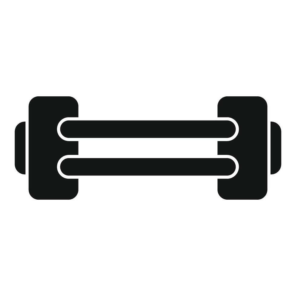 Double barbell showing bodybuilding concept vector