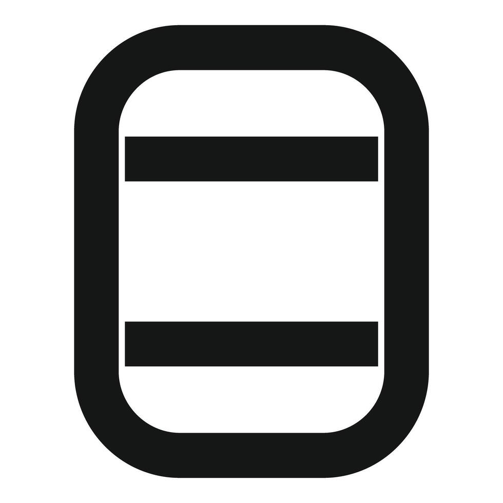 Black airplane window icon showing two closed blinds vector