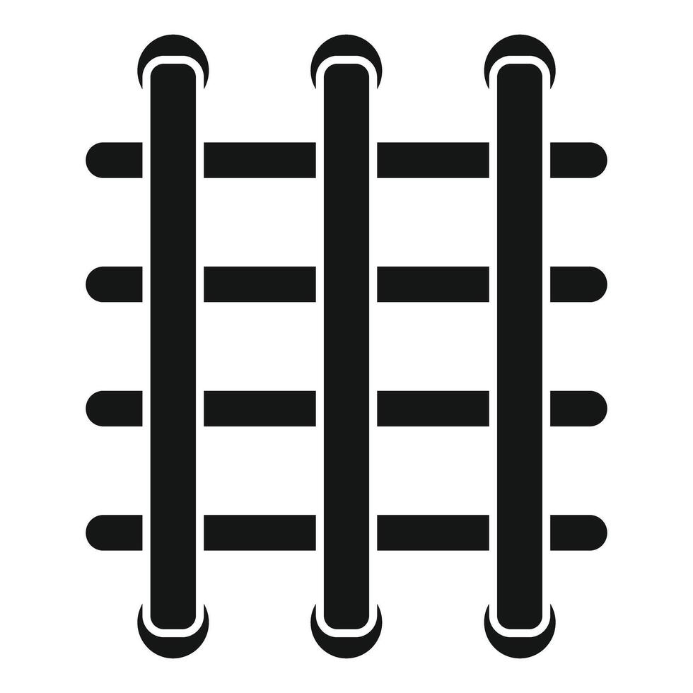 Blacksmith forging metal fence forged grid icon vector