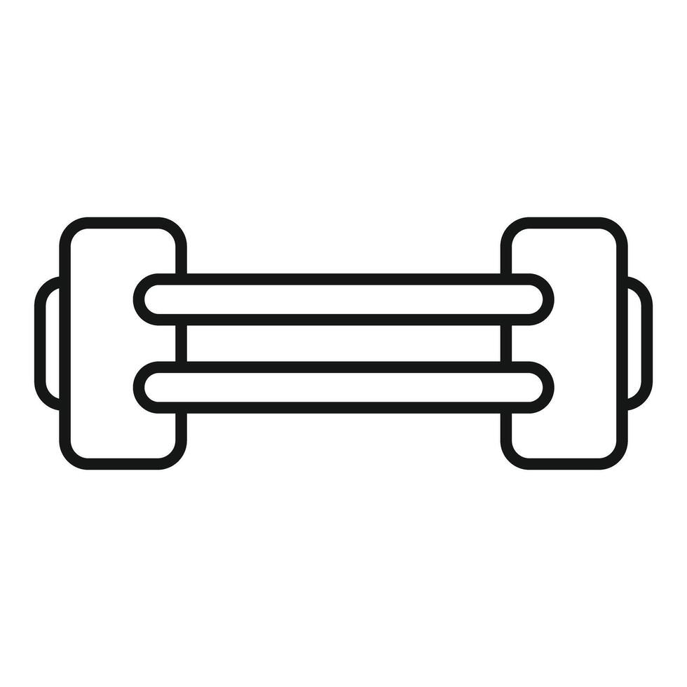 Dumbbell icon representing fitness and weightlifting vector