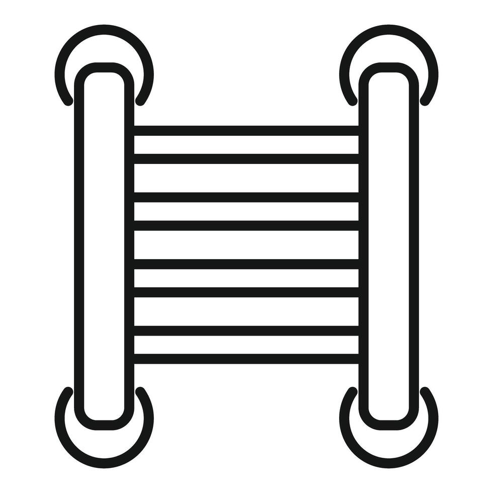 Heated towel rail providing warmth and comfort in bathroom vector