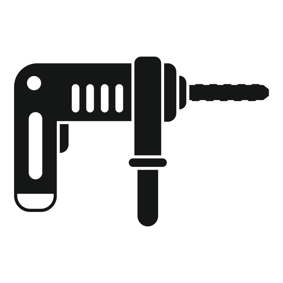 Powerful rotary hammer drill for construction and diy projects vector