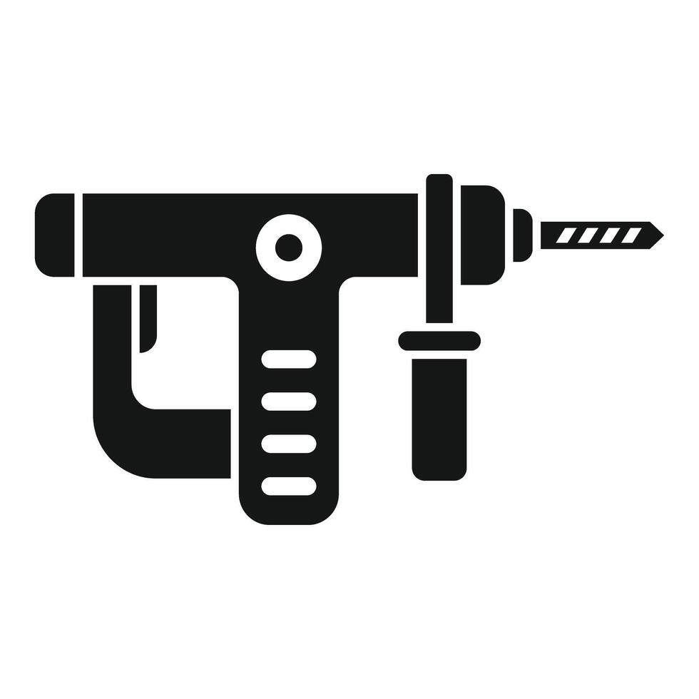 Powerful electric hammer drill for construction and diy projects vector