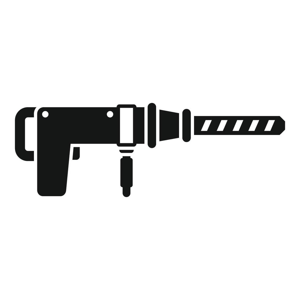 Heavy duty construction perforator hammer for drilling concrete walls vector