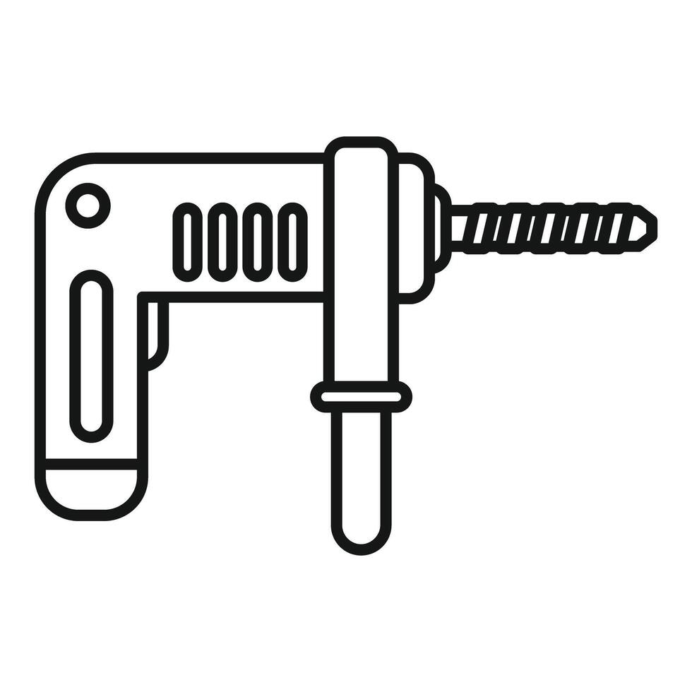 Powerful rotary hammer drill for construction and diy projects vector