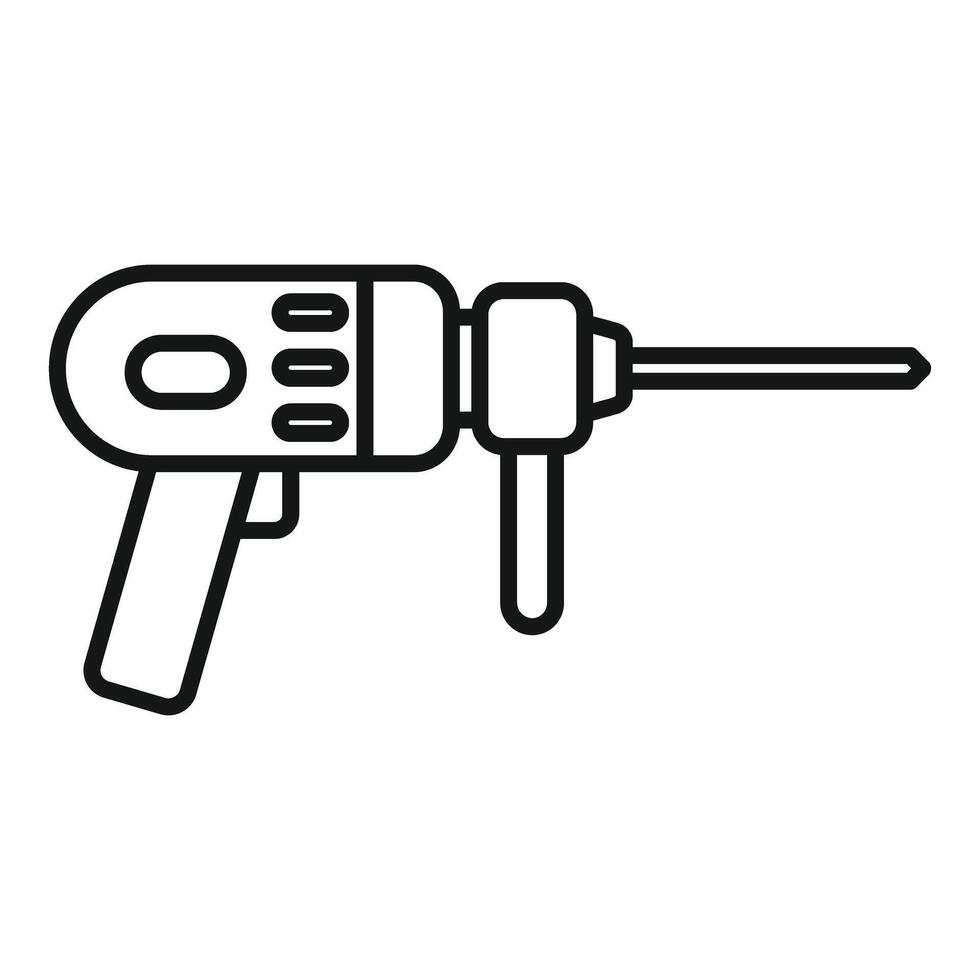Electric hammer drill tool for construction working vector