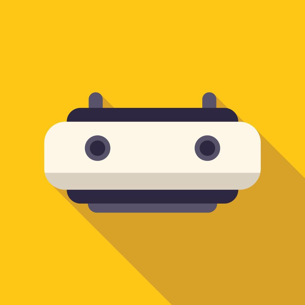 Modern monorail train is going to destination point on yellow background vector