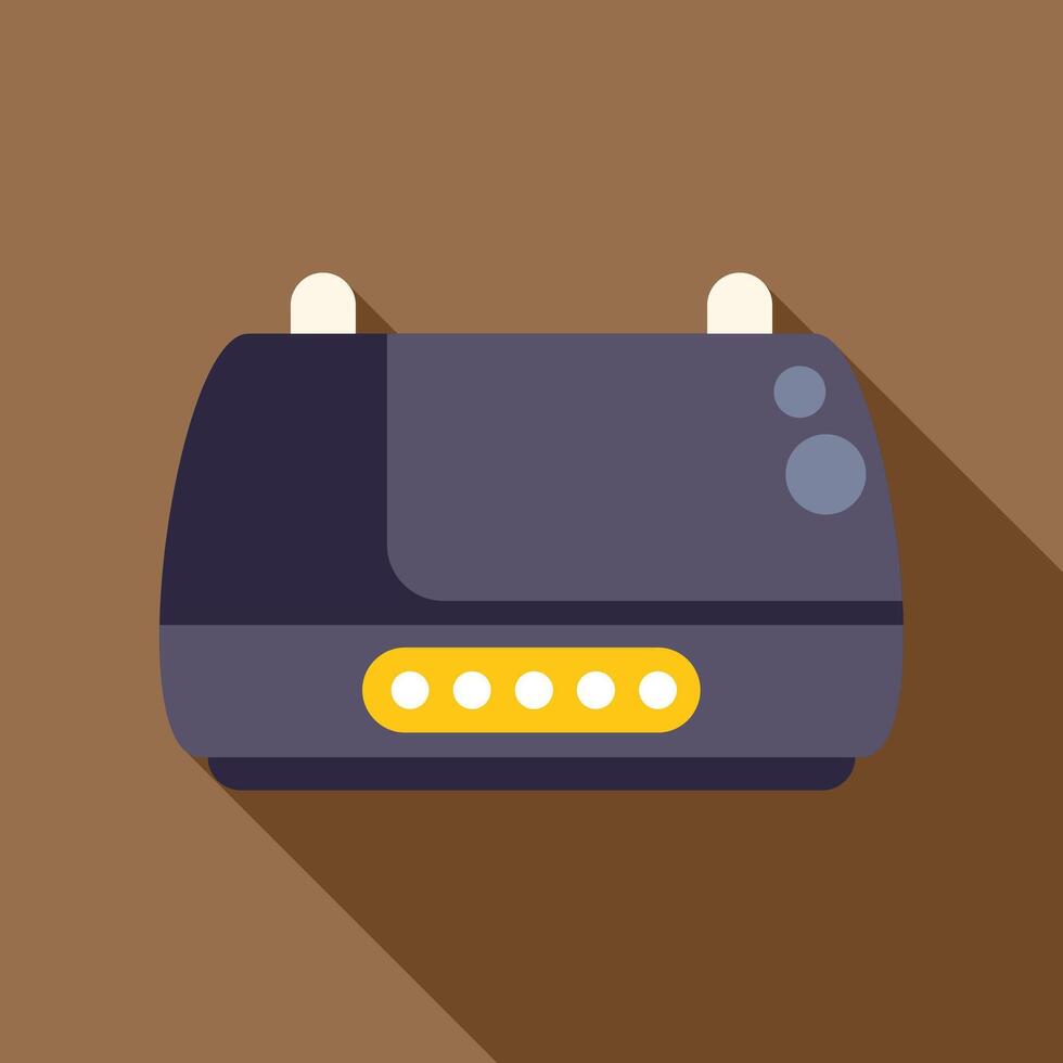 Wireless router providing internet connection for home office vector