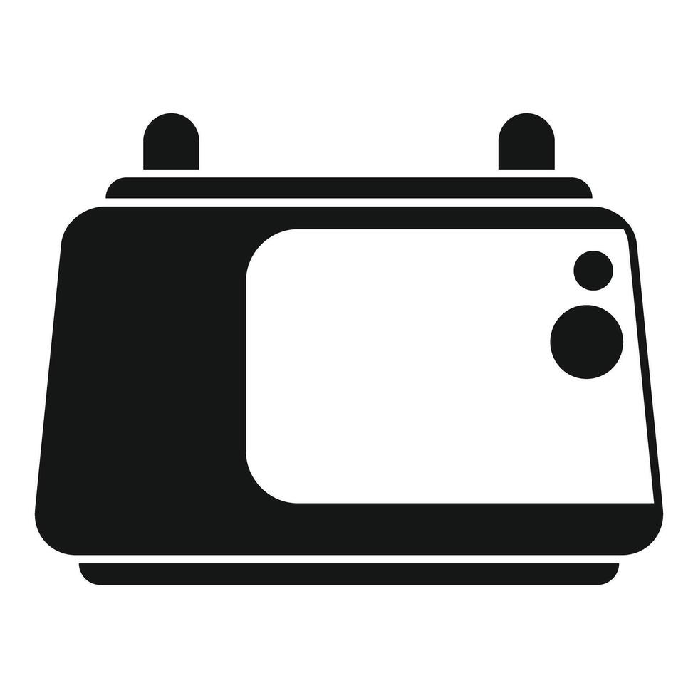 Modern electric double toaster machine icon glyph style vector