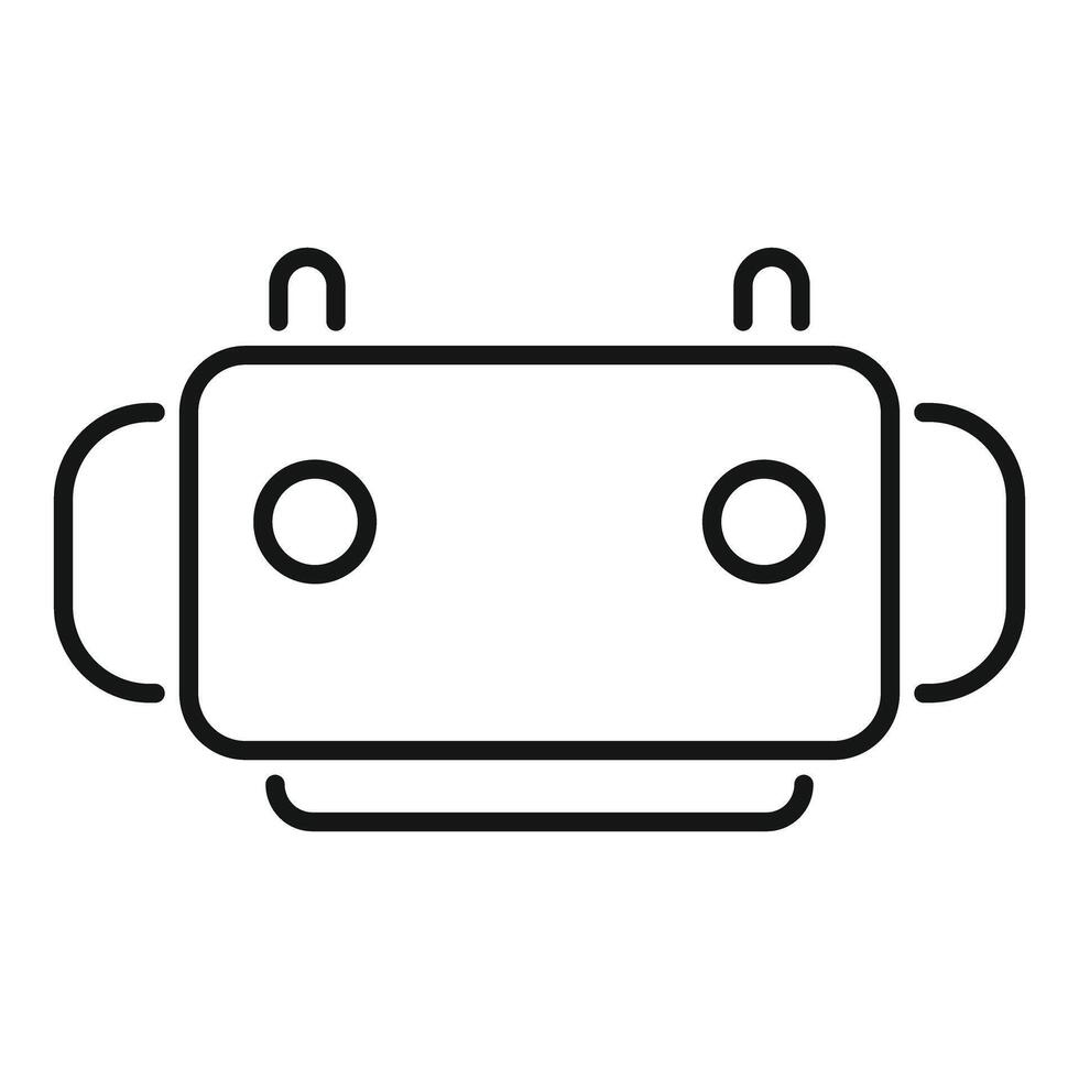 Virtual reality headset providing immersive experience icon vector