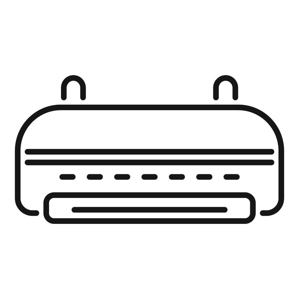 Conditioner providing cool airflow during summer heatwave vector