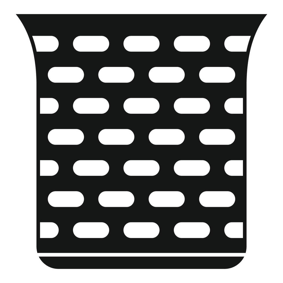 Perforated office trash can for papers and documents throwing vector
