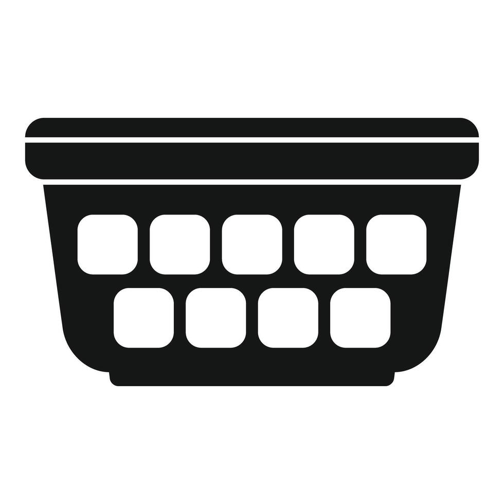 Plastic laundry basket with handles for carrying clothes vector