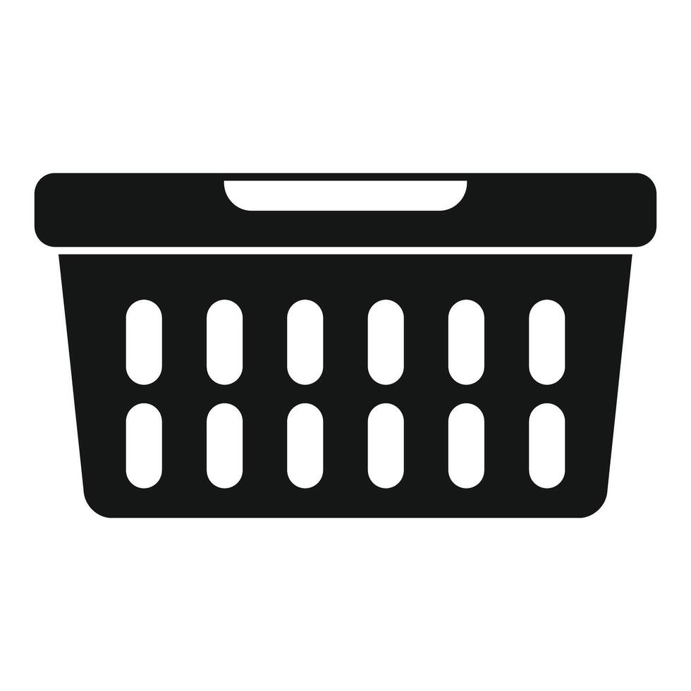 Empty laundry basket waiting for dirty clothes at home vector