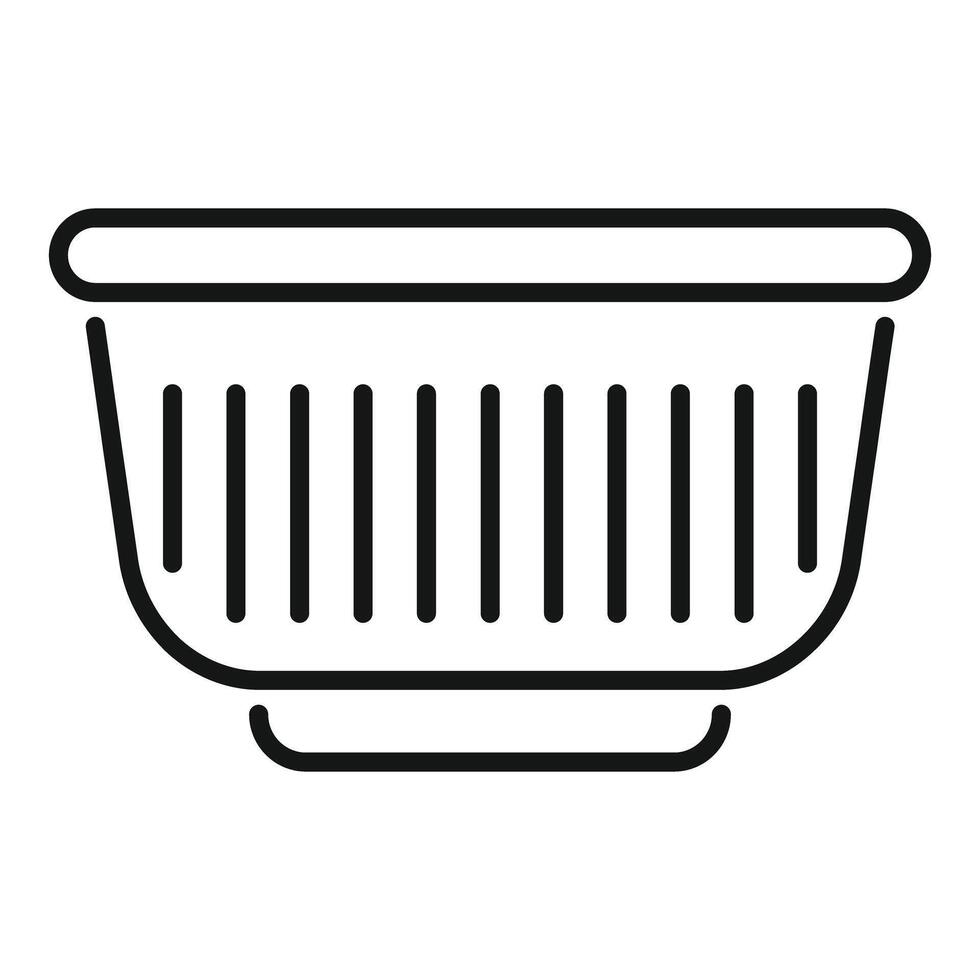 Empty basket icon depicting shopping and retail vector