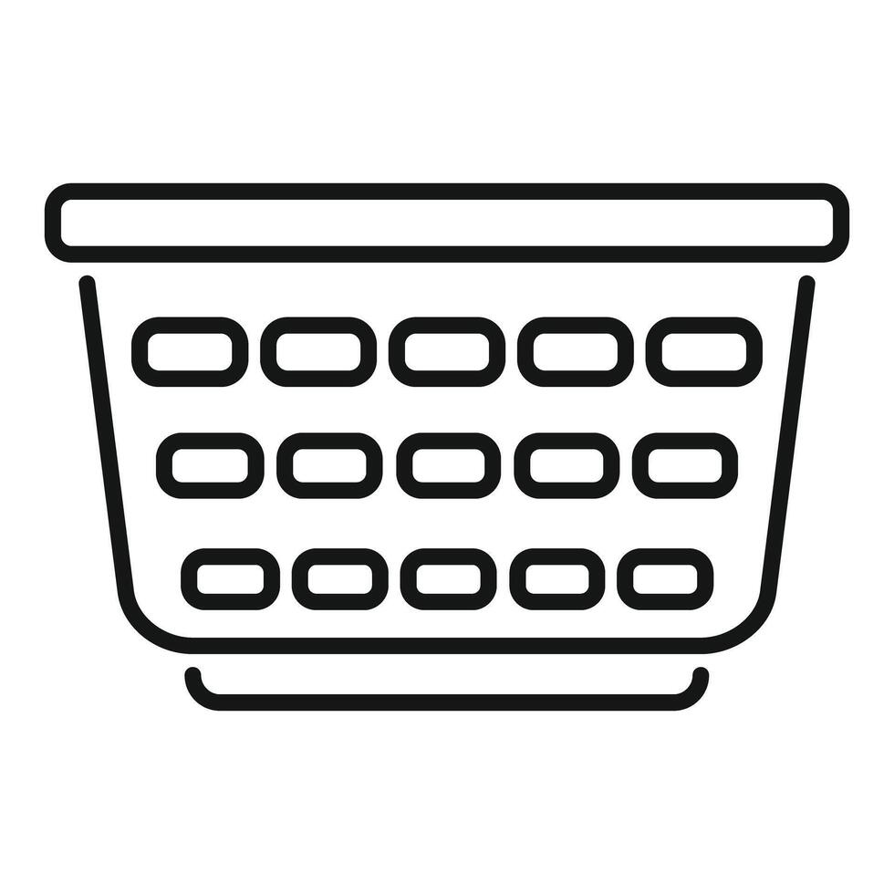 Laundry basket icon depicting cleaning and storage vector