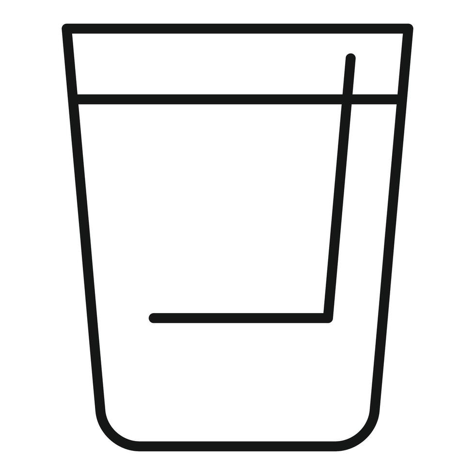 Glass showing correct water level for dishwasher vector