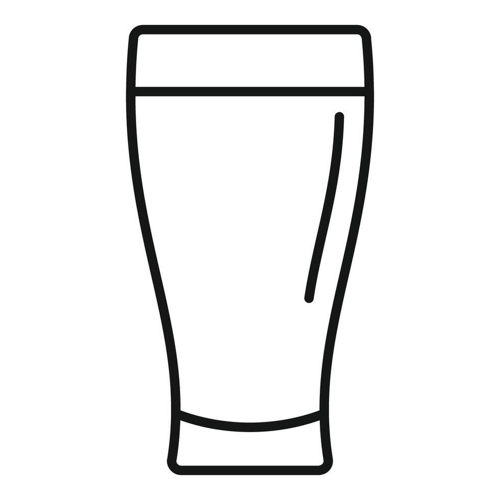 Empty beer glass icon showing refreshment and bar vector