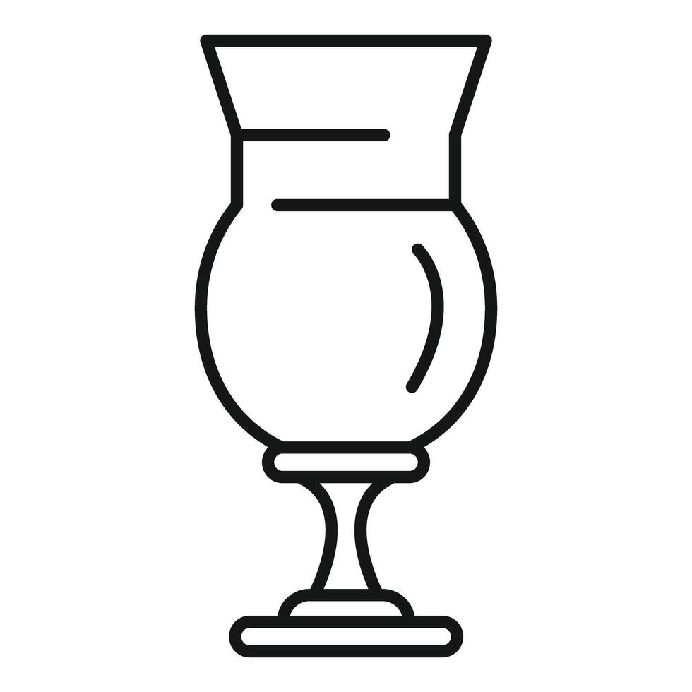 Empty wine glass standing on tableware icon vector