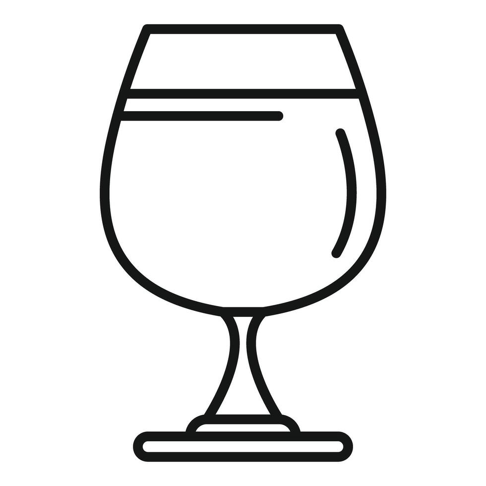 Wineglass icon showing full glass of wine for restaurant menu vector