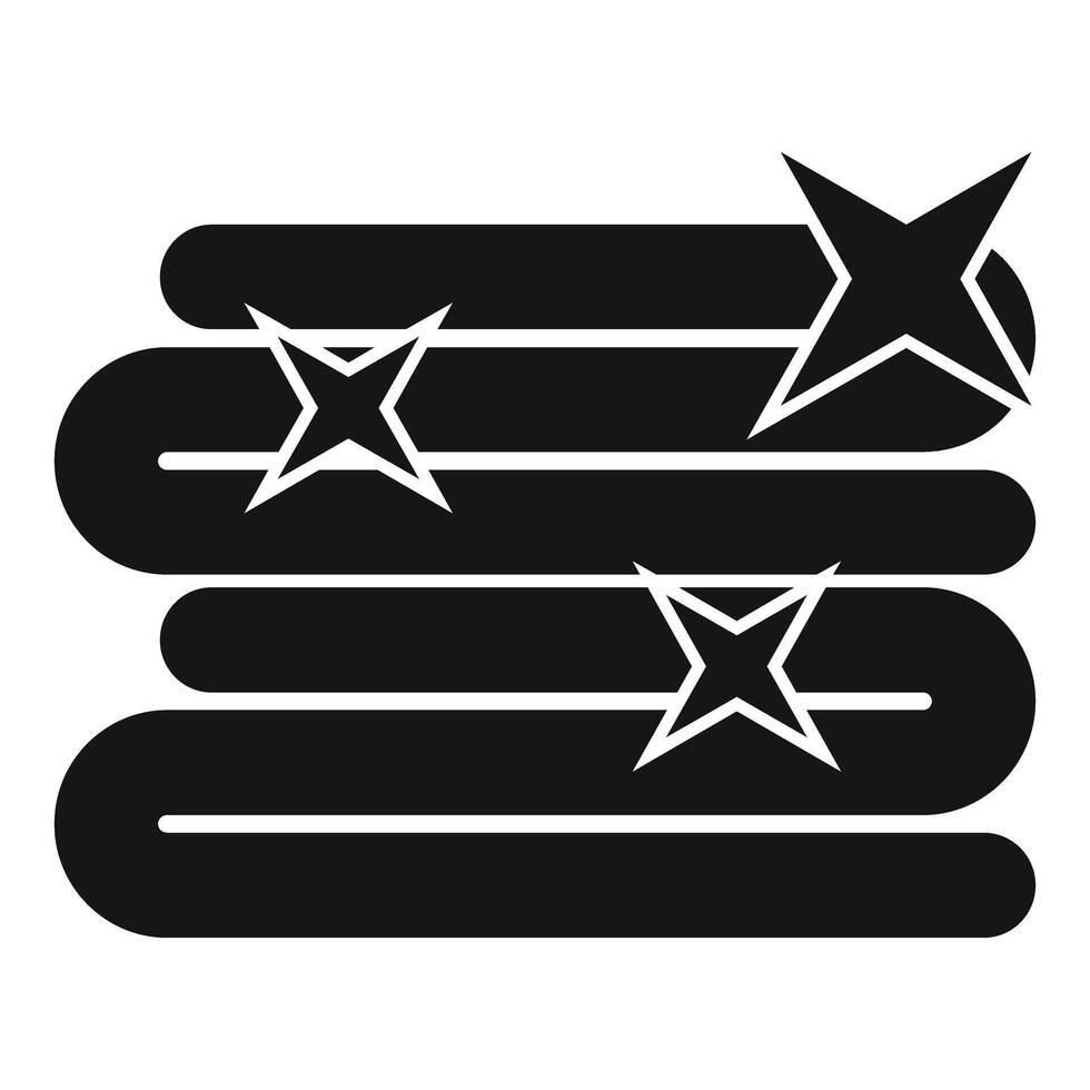 Clean folded clothes stack icon representing laundry service vector