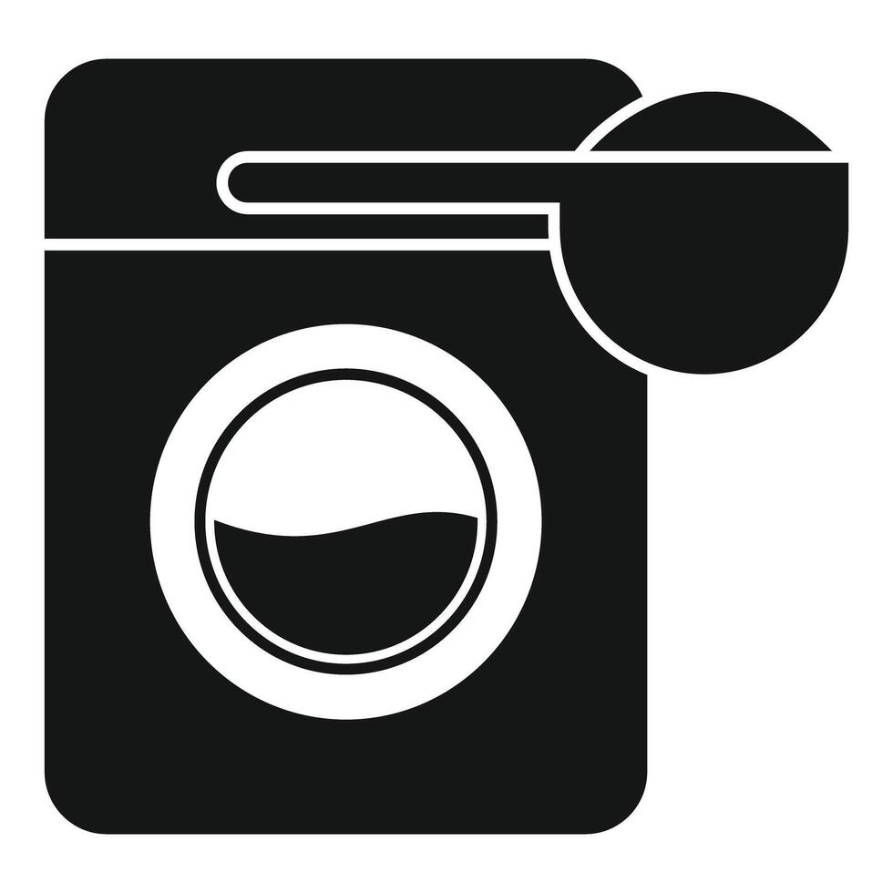 Washing machine adding laundry detergent icon vector