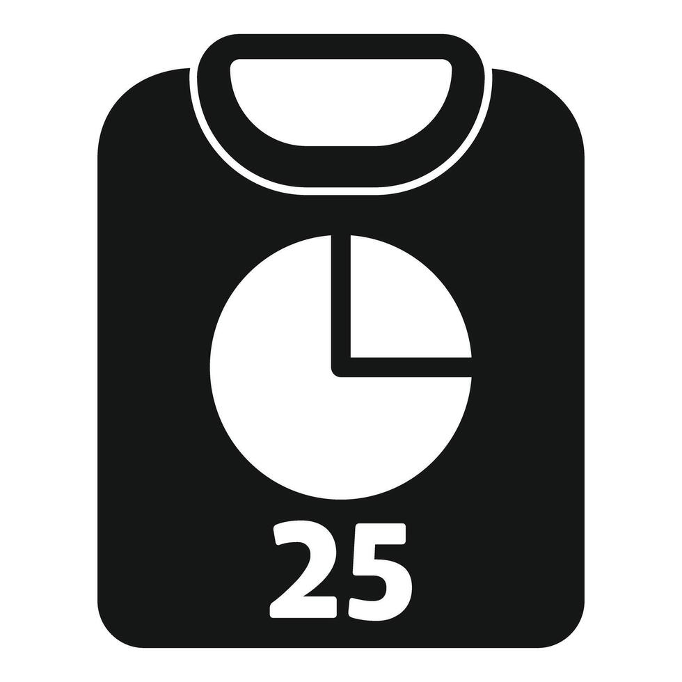 Bathroom scale icon showing weight loss progress with chart vector
