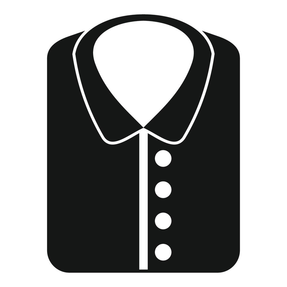 Black shirt with buttons and collar showing formal style vector