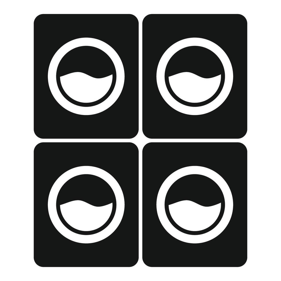 Laundromat washing machine icon showing laundry service vector