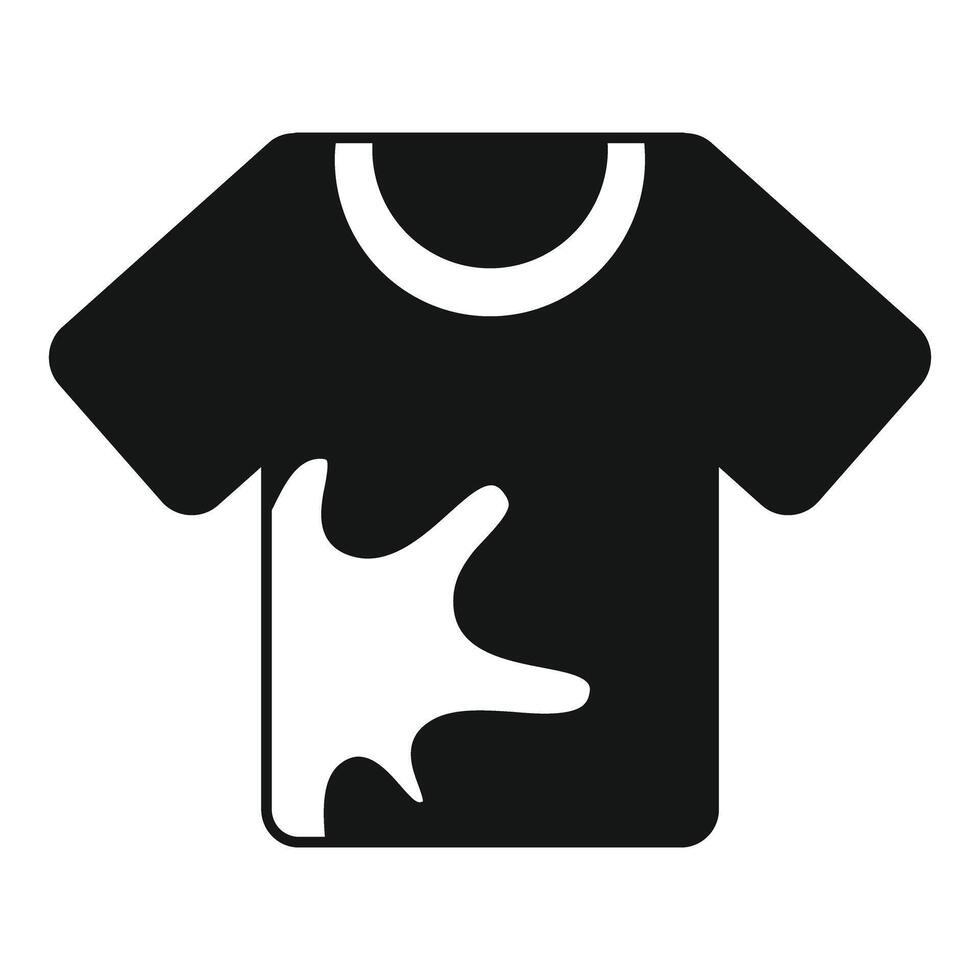 Dirty t shirt with stain showing laundry concept vector